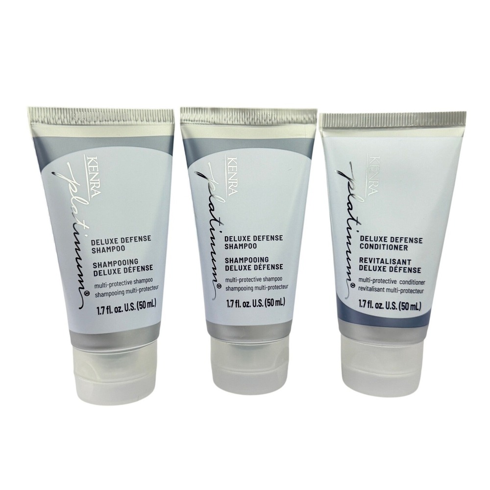 Kenra Platinum Deluxe Defense Shampoo and Conditioner Set 3pc Travel Size 1.7oz